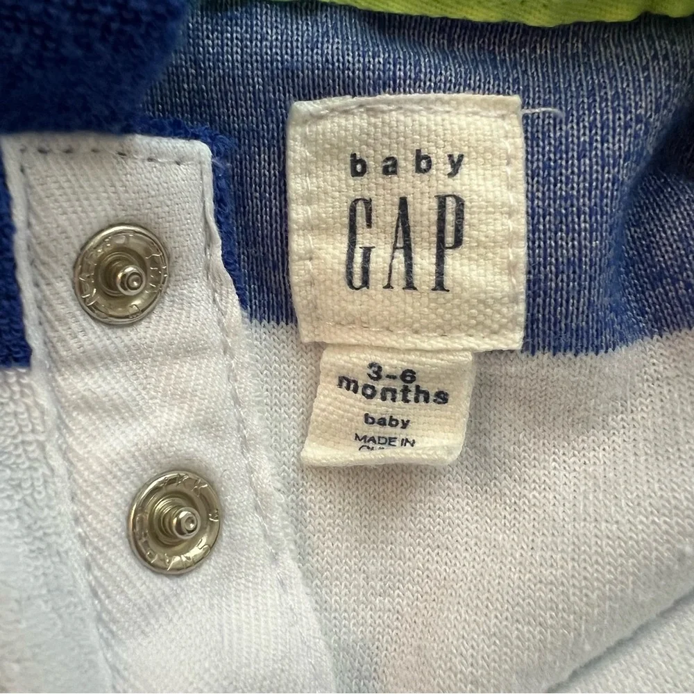 GAP Baby Striped Terrycloth Shortie with Hood, 3-6mo